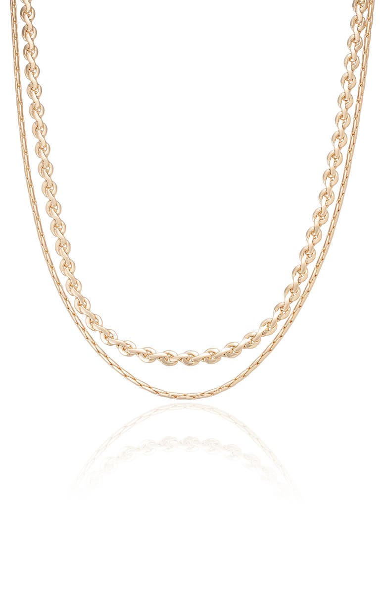 Ettika Mixed Layers Necklace, Main, color, Mixed Metal