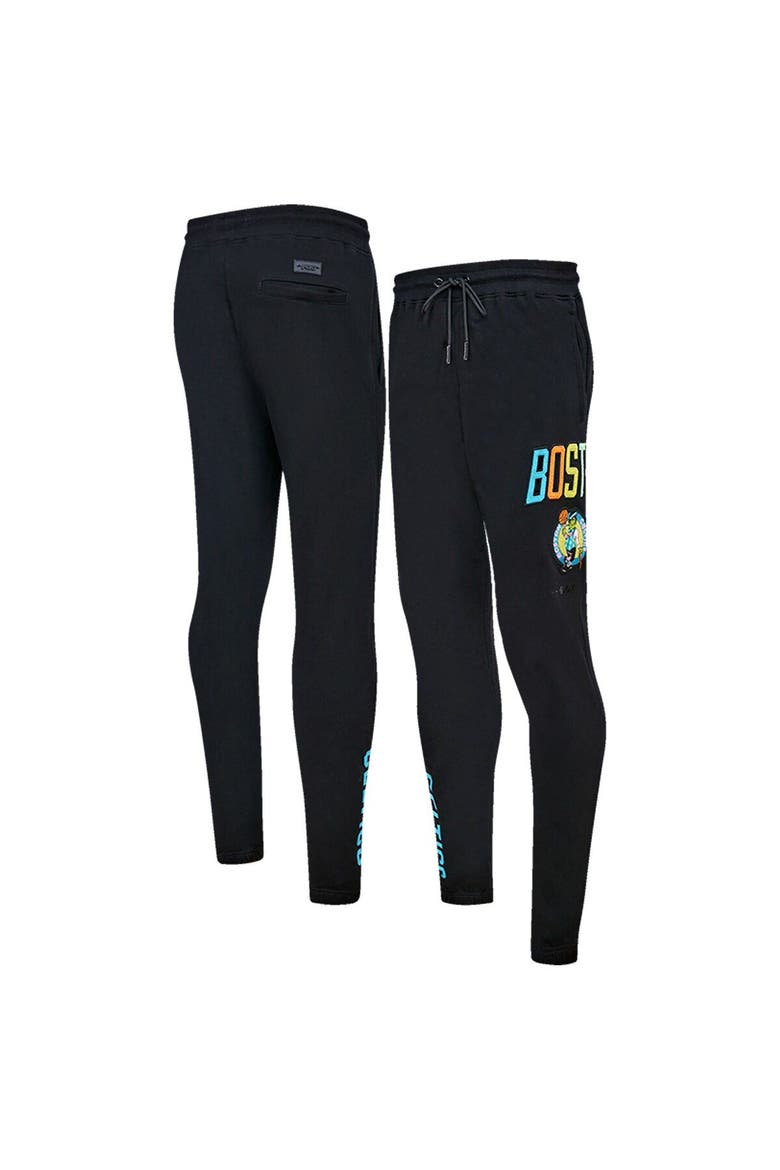 Men's Pro Standard Black Boston Celtics Washed Neon Sweatpants, Main, color, Black