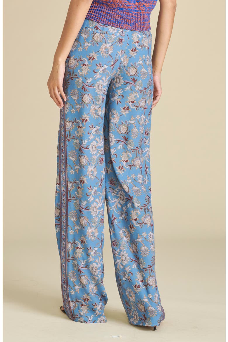 Pomeline Floral Wide Leg Pants, Alternate, color, CORNFLOWER