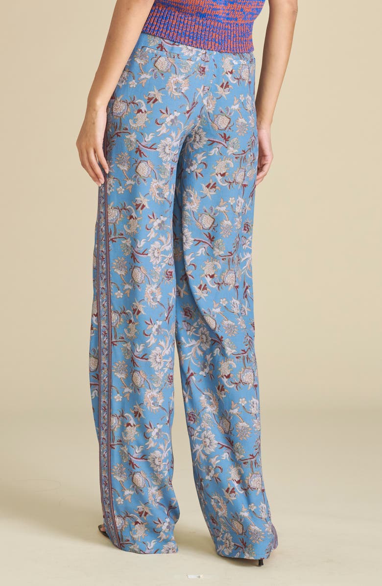 Veronica Beard Pomeline Floral Wide Leg Pants, Alternate, color, 