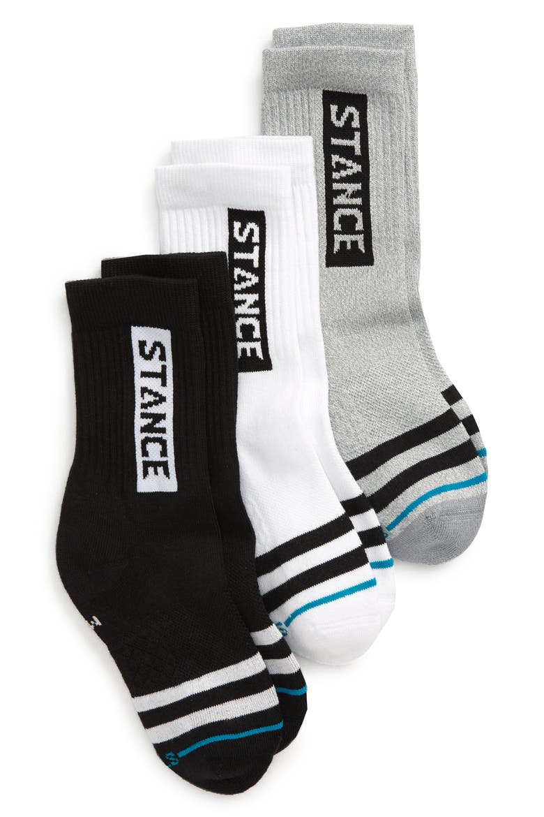 Kids' Assorted 3-Pack Athletic Socks, Main, color, MULTI