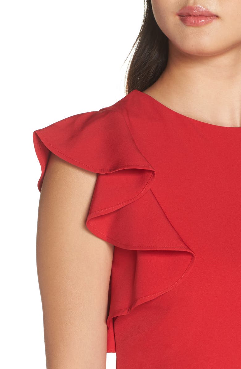 Julia Jordan Sleeveless One-Ruffle Dress, Alternate, color,