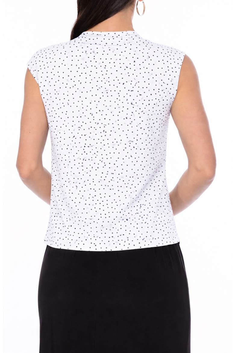 Knot Neck Sleeveless Top, Alternate, color, WHITE BLACK