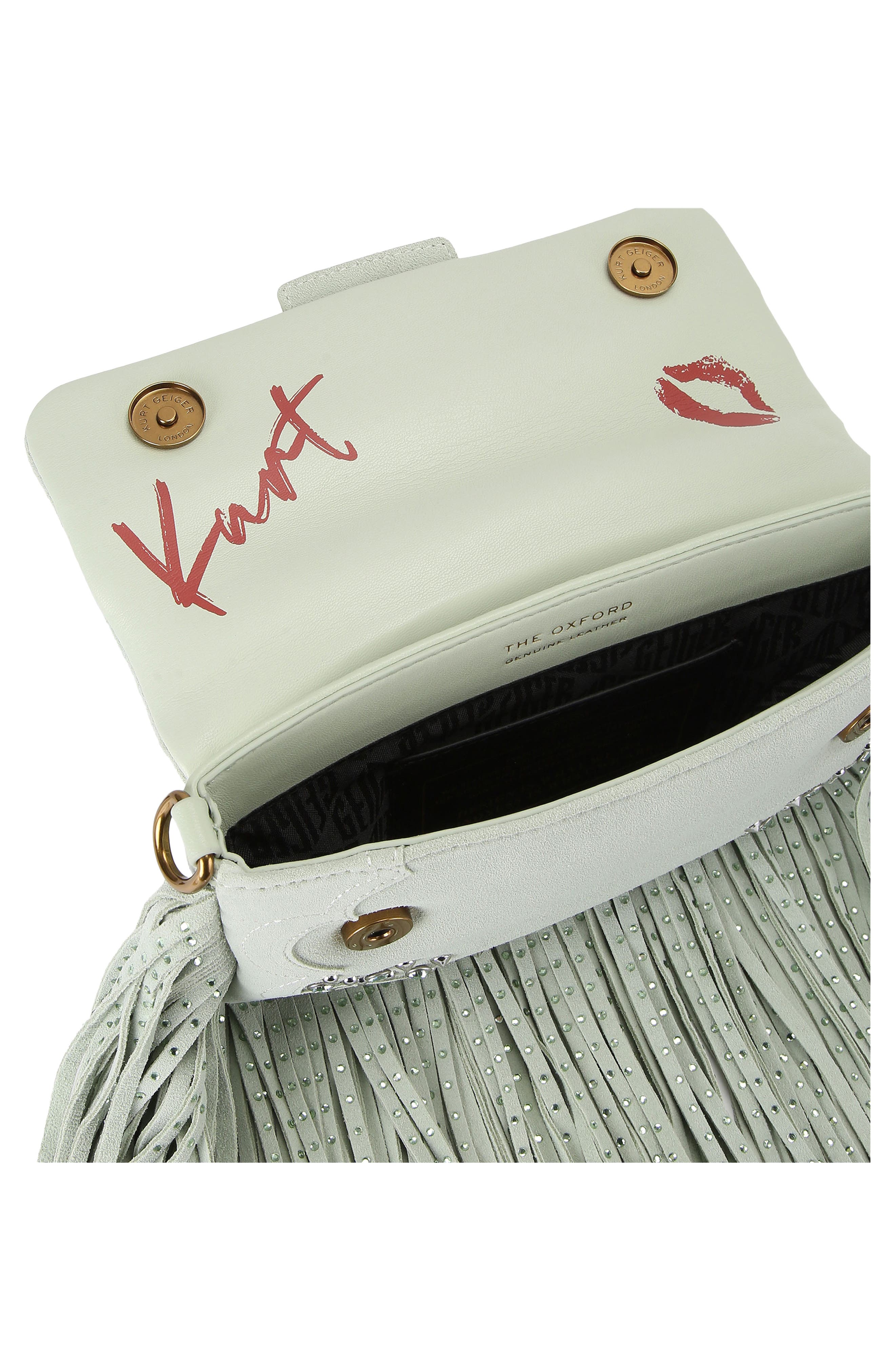Small Oxford Fringe Shoulder Bag, Alternate, color, PALE GREEN