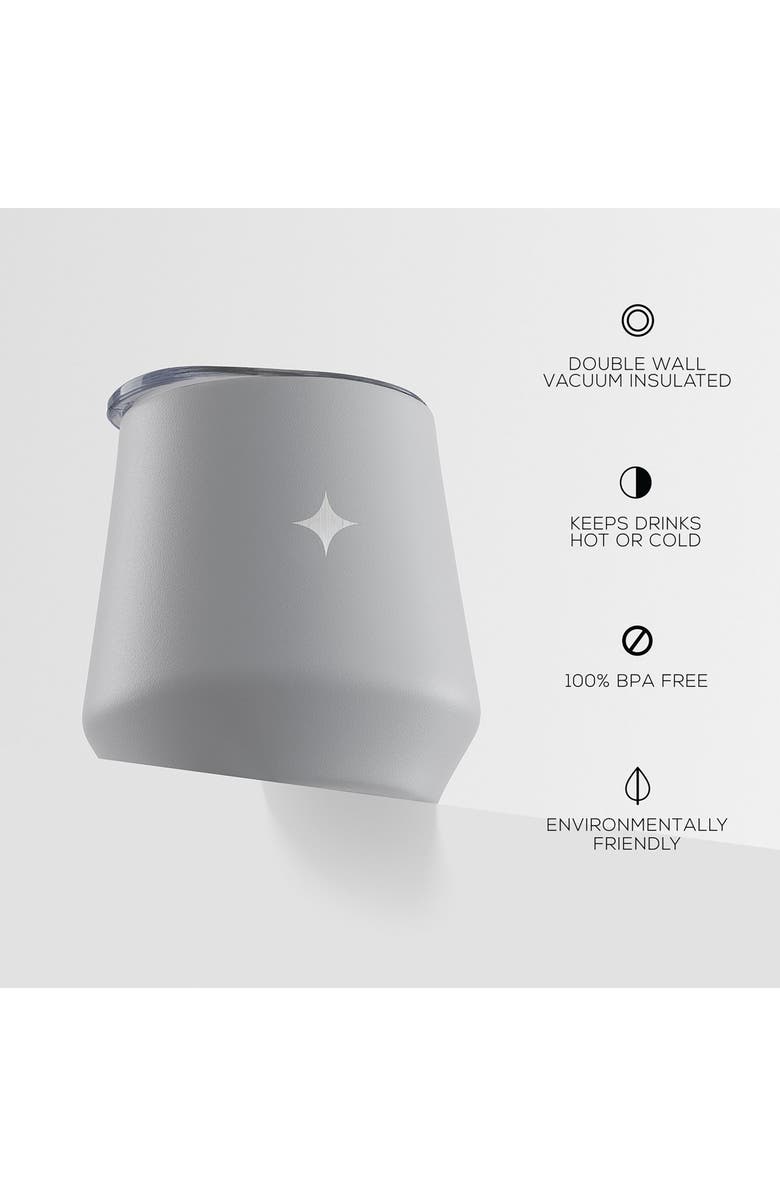 JoyJolt Stainless Steel Cocktail Shaker & Travel Cup Set, Alternate, color, Grey