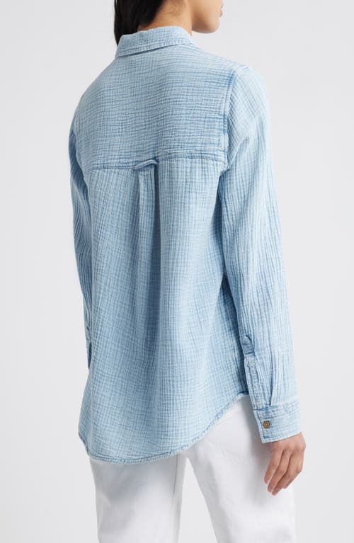 BEACHLUNCHLOUNGE BEACHLUNCHLOUNGE LESSI COTTON GAUZE BUTTON-DOWN SHIRT