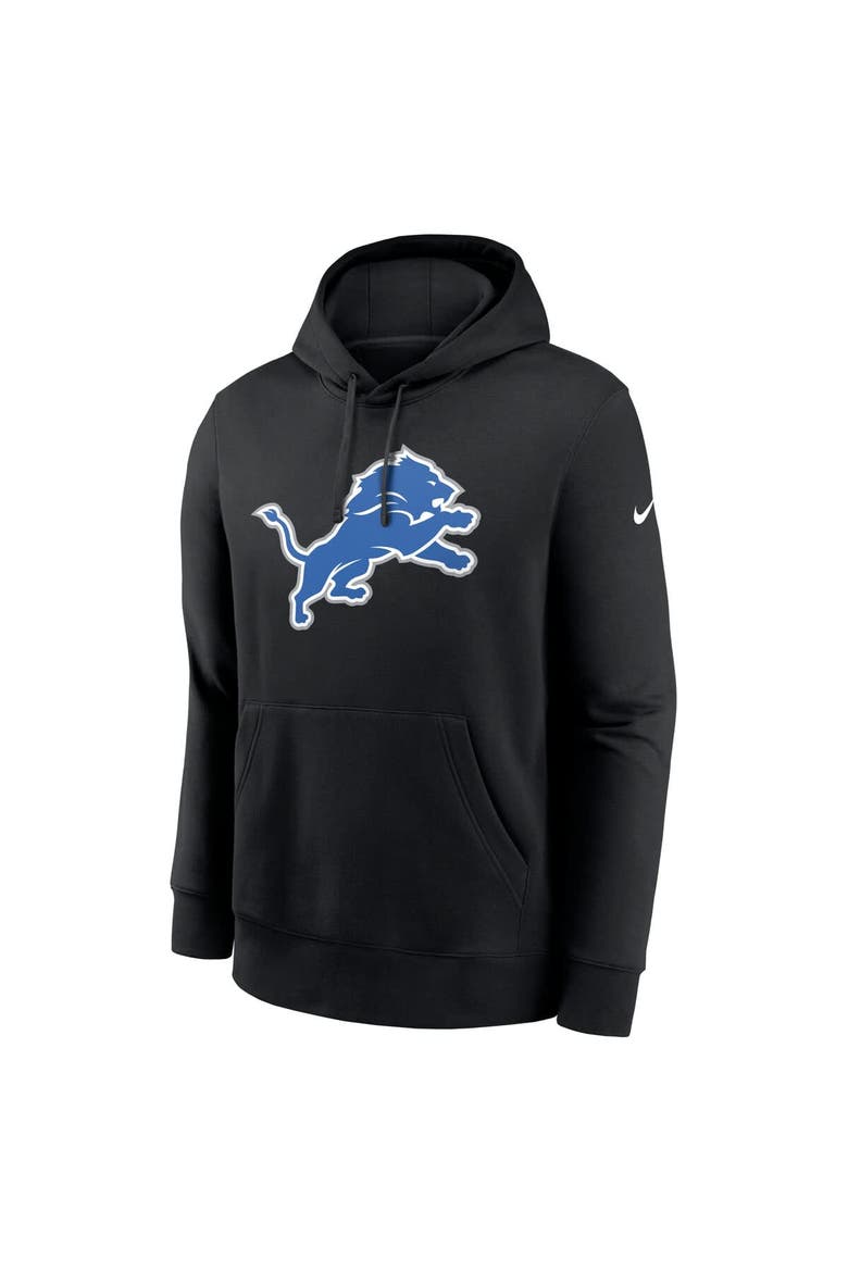Men's Nike Black Detroit Lions Club Fleece Pullover Hoodie, Alternate, color, Black