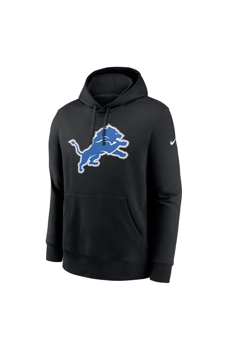 Nike Men's Nike Black Detroit Lions Club Fleece Pullover Hoodie, Alternate, color, Black