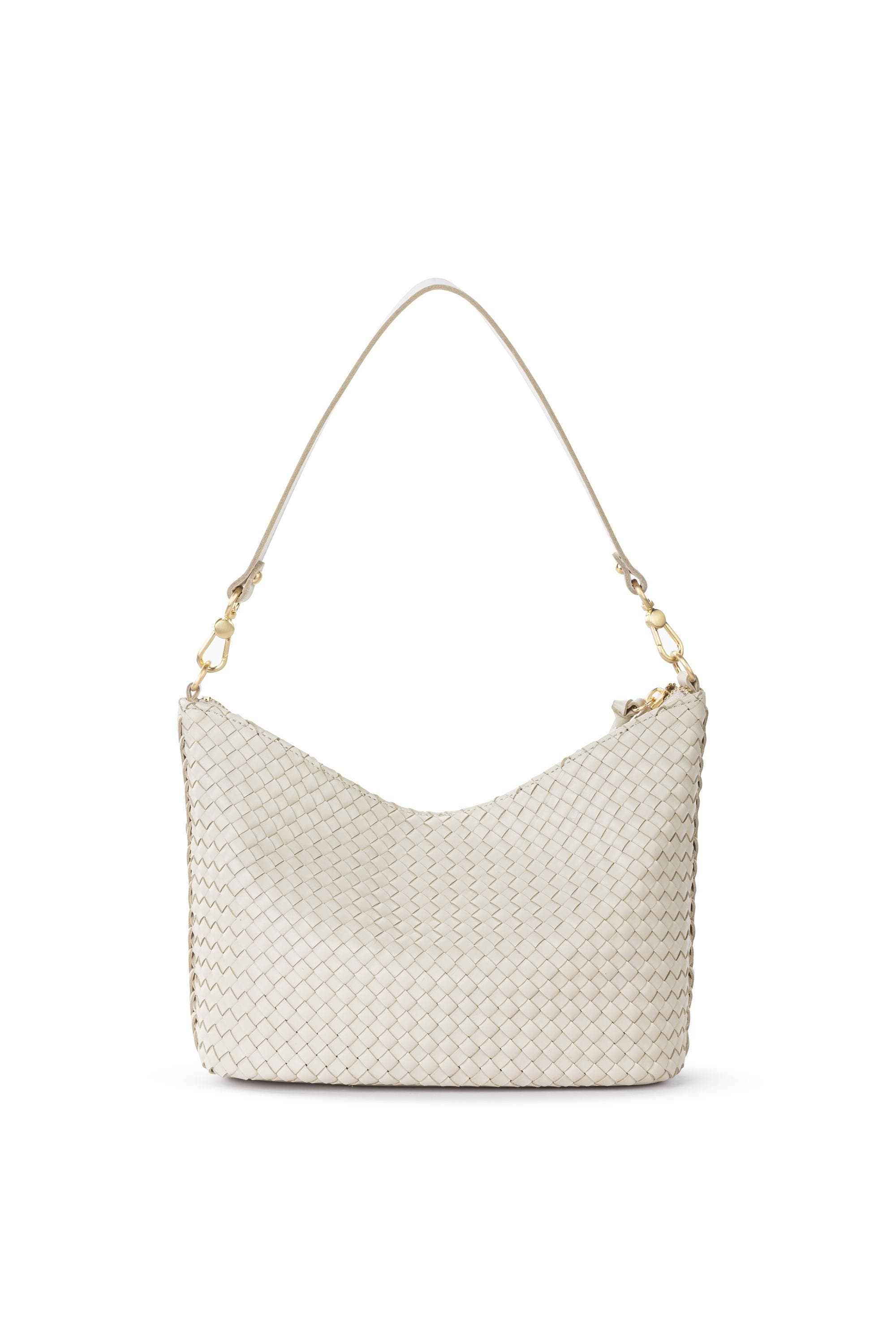 Juniper Small Hobo Leather Bag, Alternate, color, Stone Woven