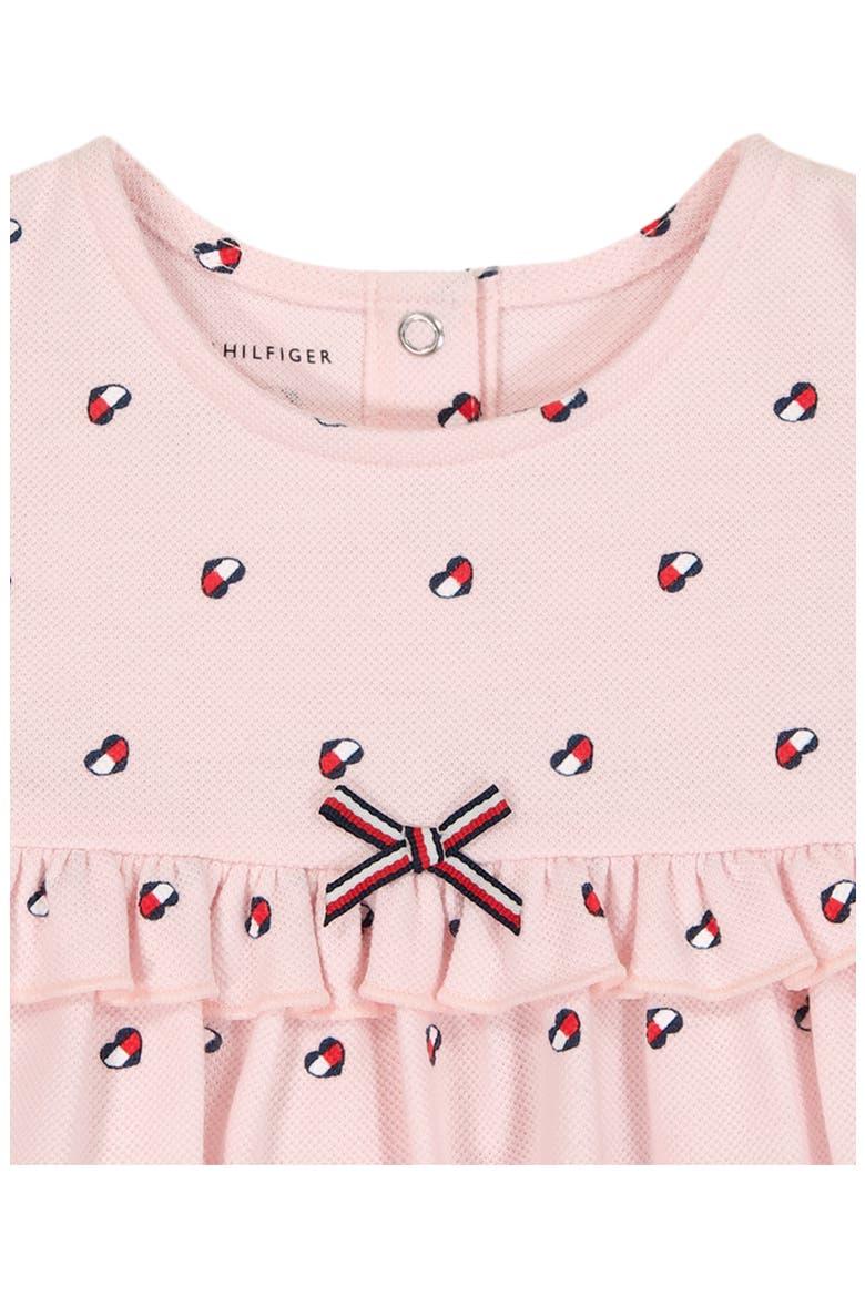 Tommy Heart Logo Top & Bloomers Set, Alternate, color, DARK PINK