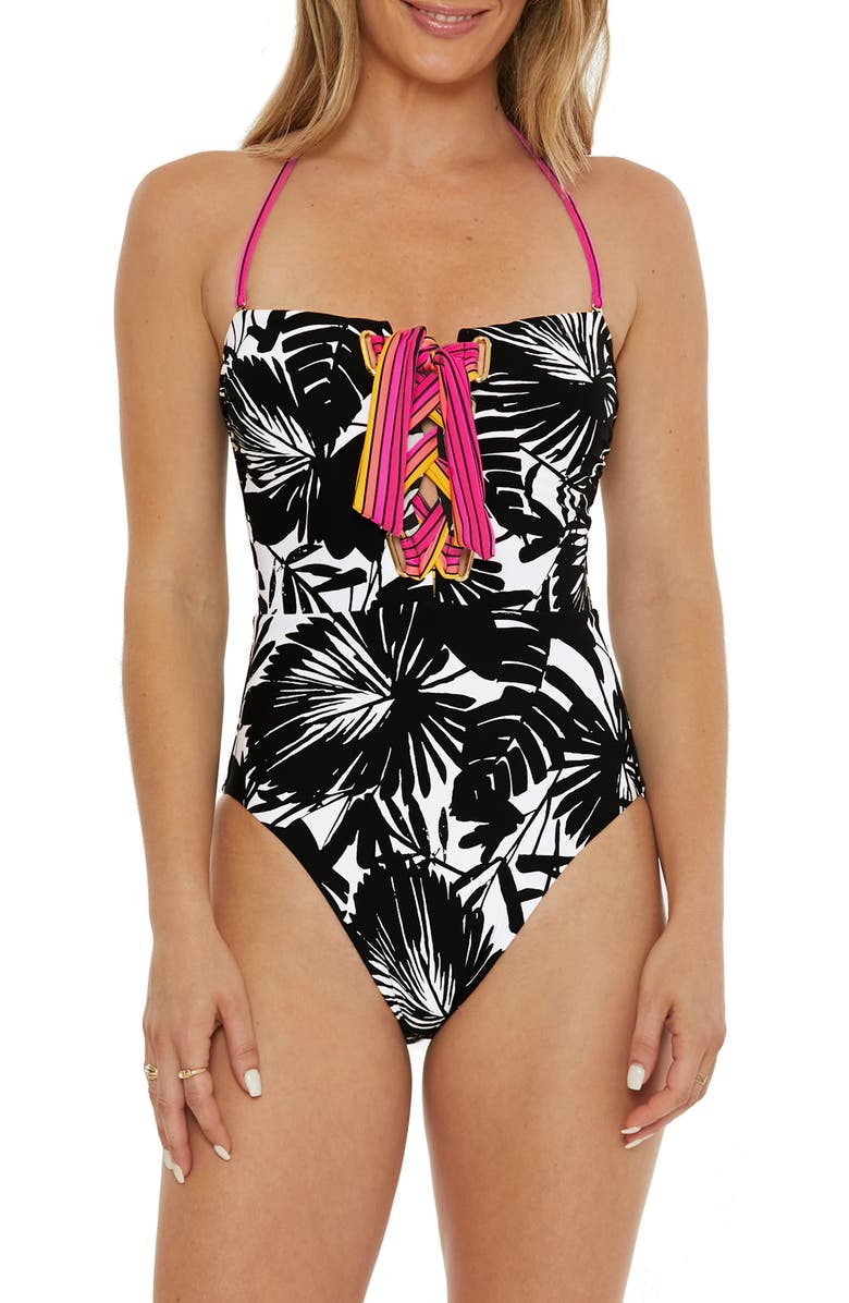 Trina Turk Lennox Bandeau One-Piece Swimsuit, Main, color, 