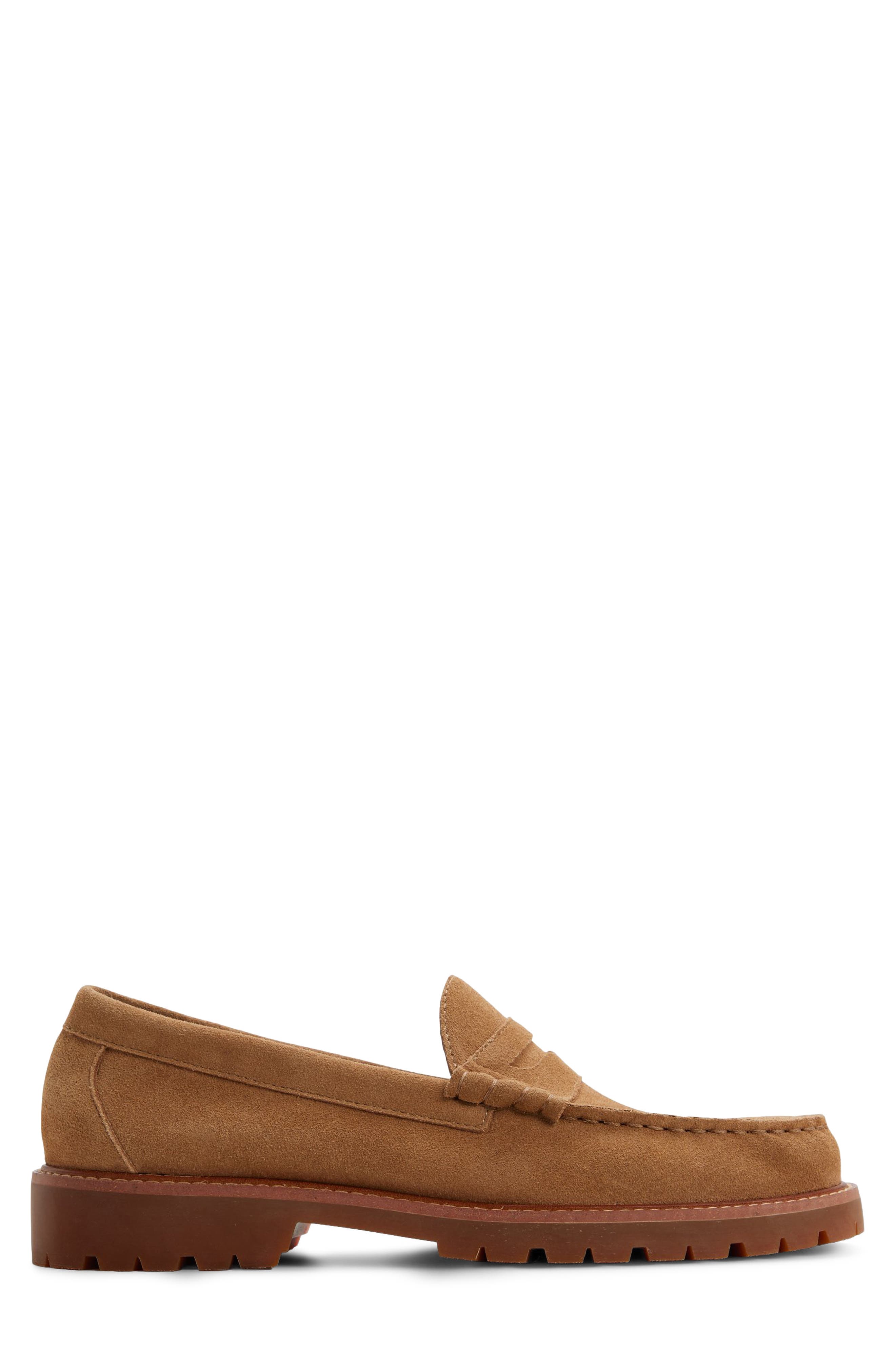 Hartford Lugged Penny Loafer, Alternate, color, LIGHT BROWN
