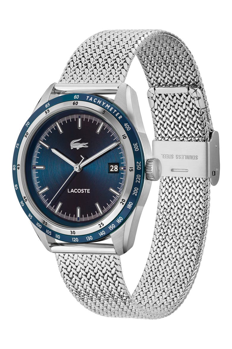 Everett Mesh Strap Watch, 40mm, Alternate, color, BLUE