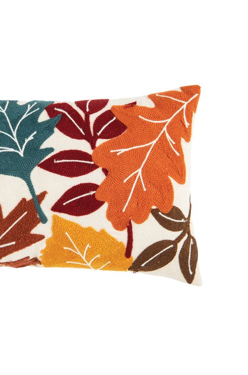 C & F Home C&f Home Fall Leaves Chain Stitch Small Petite Throw Pillow, 10" X 20" In Multi