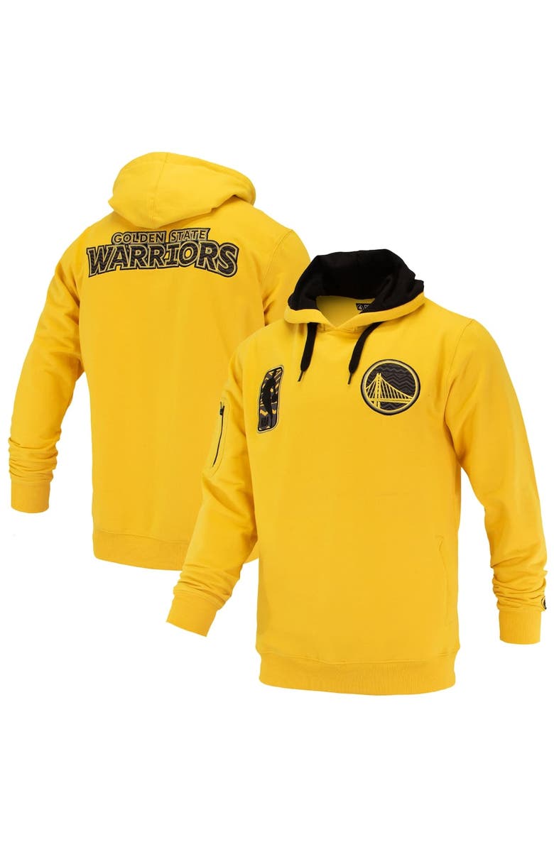 FISLL Unisex FISLL Gold Golden State Warriors Logoman Shadow Collection Pullover Hoodie, Alternate, color, Gold