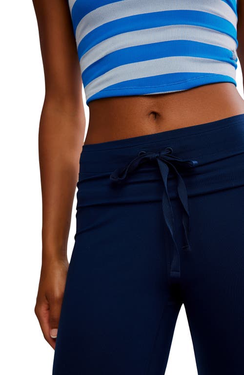 Free People Fp Movement Quick Step Drawstring Flare Pants In Blue