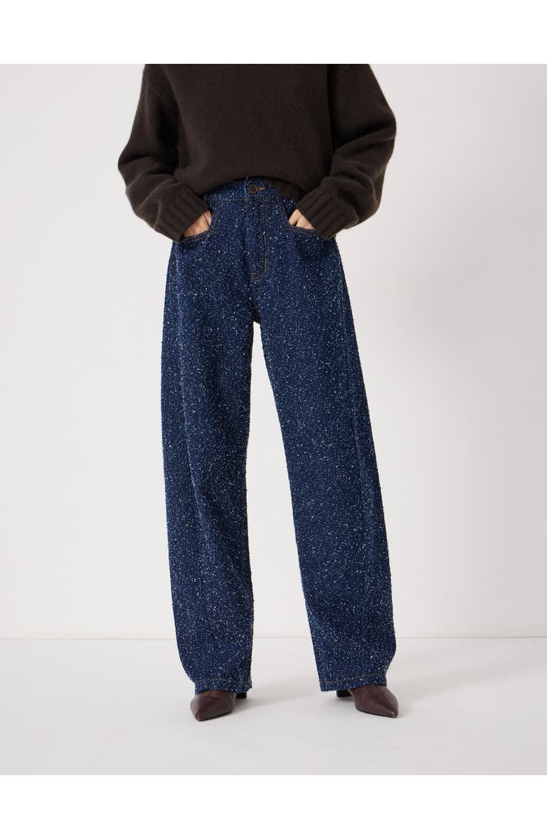 Hush Saskia Textured Straight Leg Jeans, Main, color, Rinse Wash