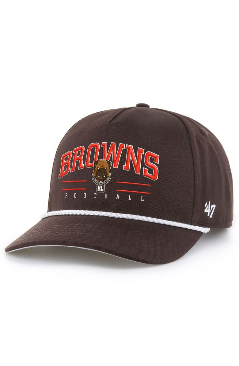 '47 Men's '47 Brown Cleveland Browns Dawg Pound XL Rope Hitch Adjustable Hat, Main, color, 