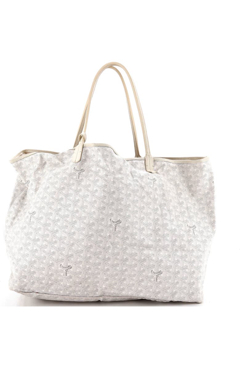 Pre-Owned Goyard Saint Louis Tote Coated Canvas GM, Alternate, color, White