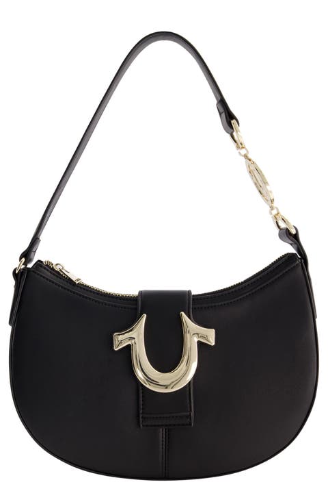 Horseshoe Strap Crescent Shoulder Bag