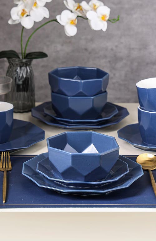 Stone Lain Jamie Porcelain 16-piece Dinnerware Set In Blue
