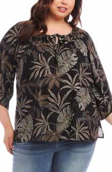 Karen Kane Beaded Blouson Sleeve Top