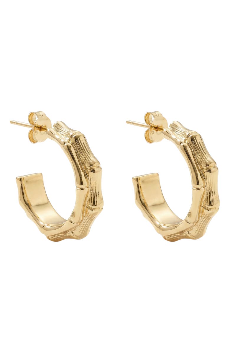 ARGENTO VIVO Chunky Bamboo Hoop Earrings, Main, color, Gold