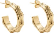 ARGENTO VIVO Chunky Bamboo Hoop Earrings