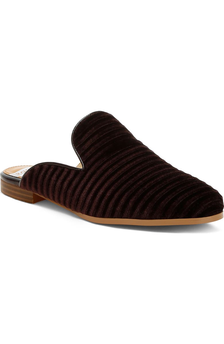 Rag & Co Ouzini Textured Velvet Mule, Main, color, Brown