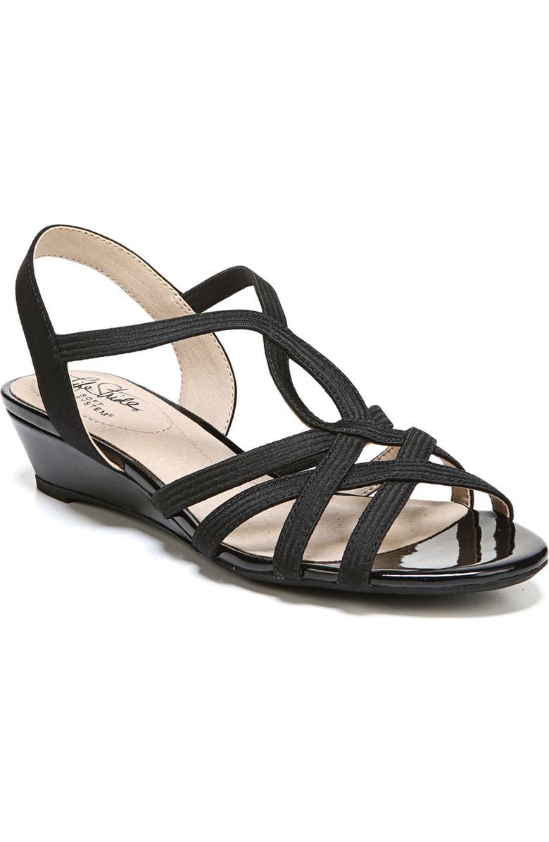 LifeStride Yaya Strappy Slingback Sandal, Main, color, Black