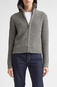 Nili Lotan Arlen Ribbed Zip Cardigan