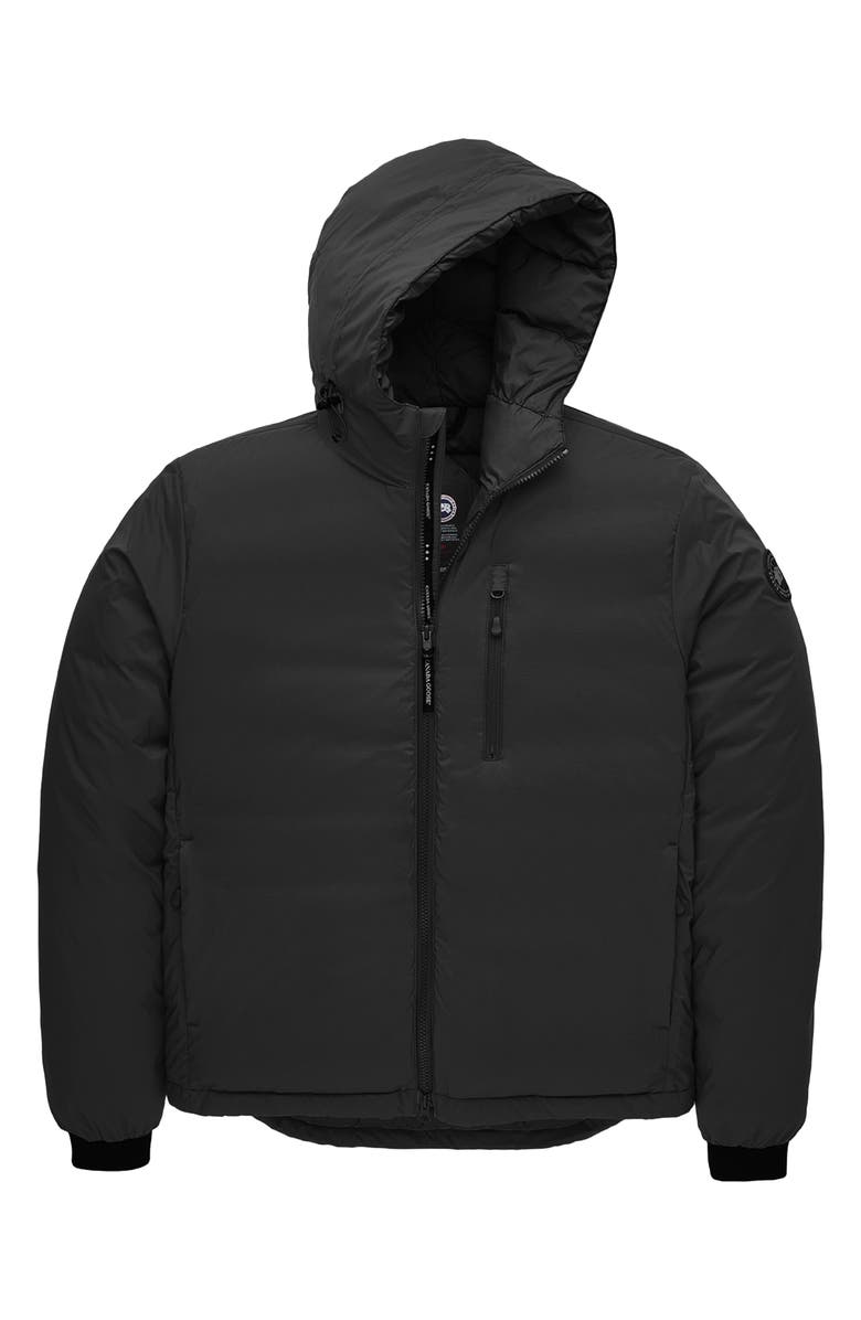 Canada Goose Lodge Packable Down Hooded Jacket, Alternate, color, Black
