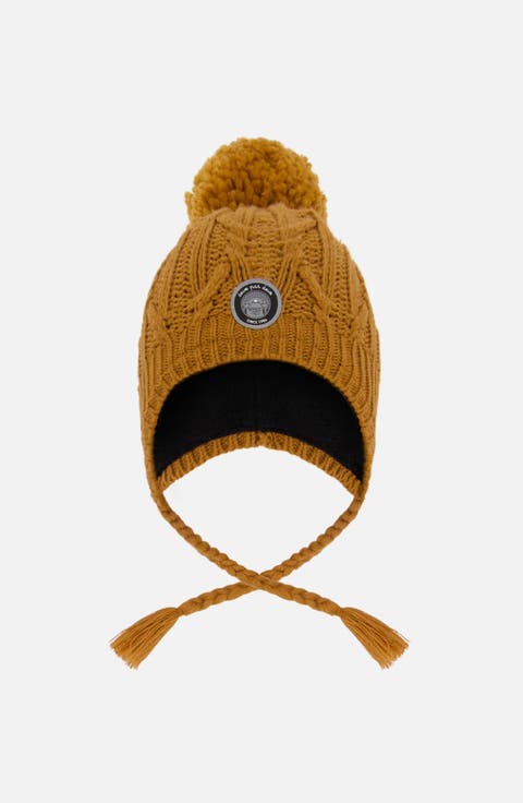 Lined Winter Hat with Pompom (Toddler, Little Kid & Big Kid)