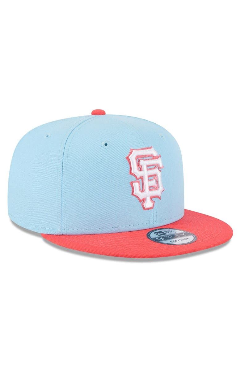 New Era Men's New Era Light Blue/Red San Francisco Giants Spring Basic Two-Tone 9FIFTY Snapback Hat, Alternate, color,