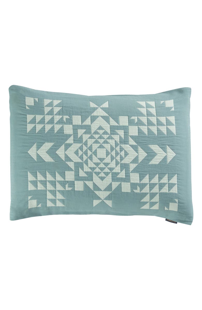 Pendleton Cotton Matelassé Pillow Sham, Main, color, Opal Springs
