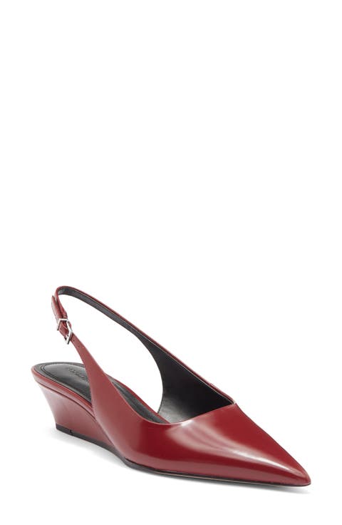 Rhianon Wedge Slingback Leather Pump