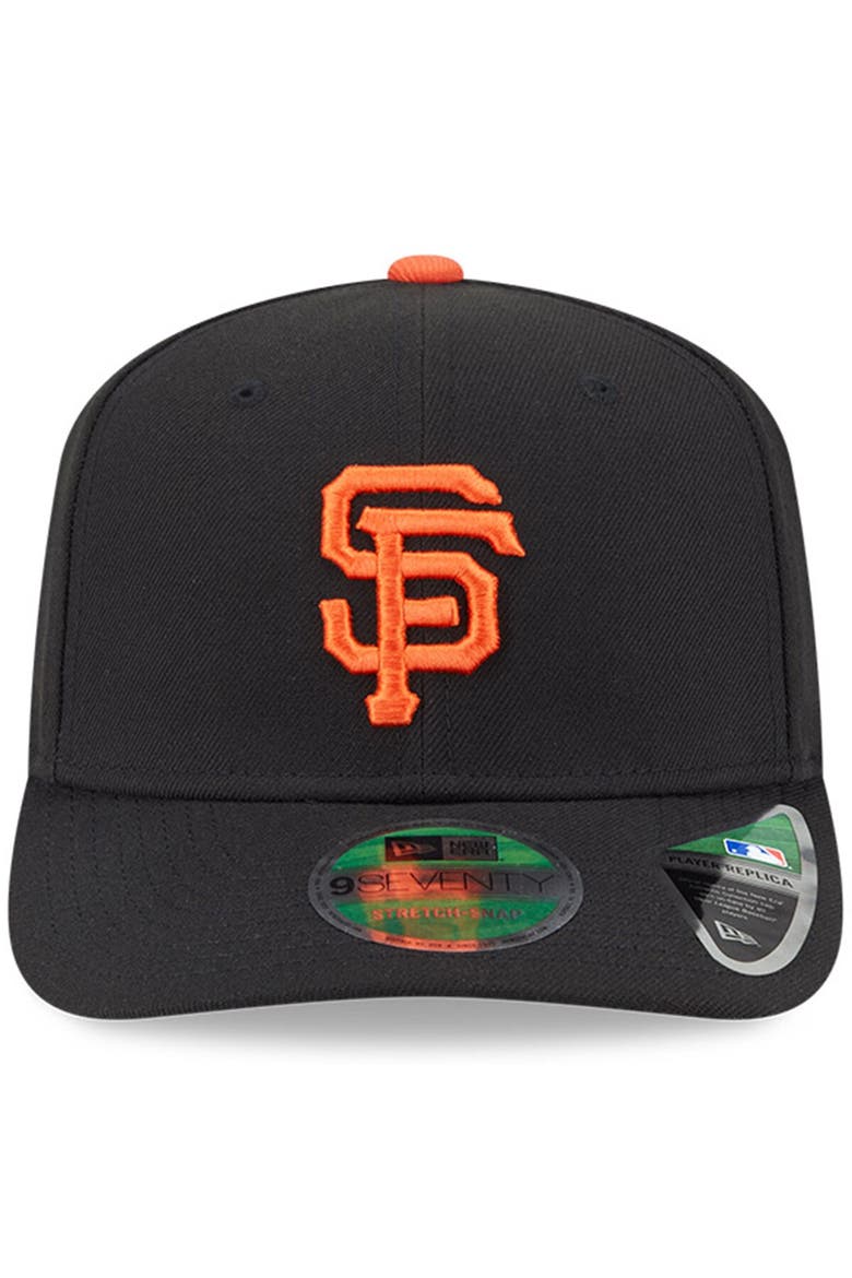Men's New Era  Black San Francisco Giants Player Replica 9SEVENTY Adjustable Hat, Alternate, color, Black