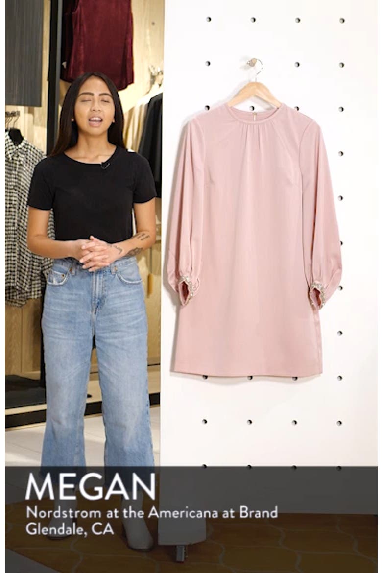 Joele Embellished Cuff Shift Dress video