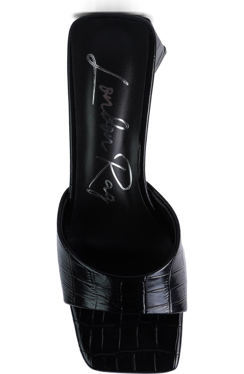 LONDON RAG Trinity Croc Embossed Triangle Block Heel Sandal, Alternate, color,