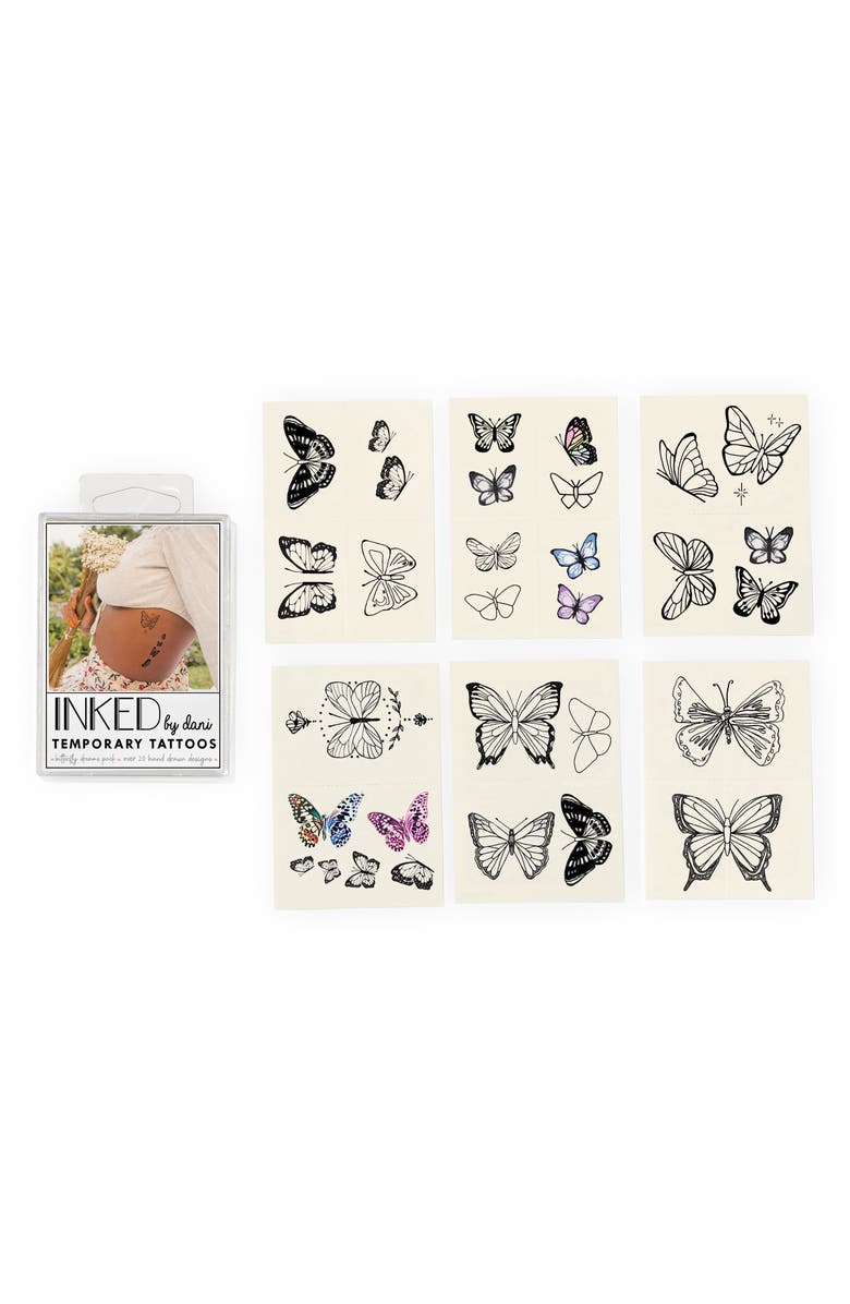 INKED by Dani Butterfly Dreams Pack Temporary Tattoos, Alternate, color, Butterfly Dreams