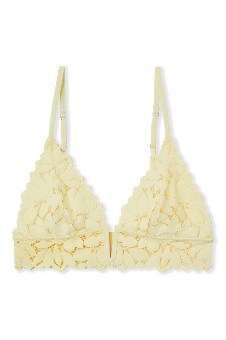 Celeste Triangle Bralette, Alternate, color, VANILLA