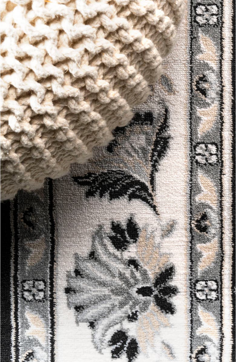 JONATHAN Y Cherie French Cottage Area Rug, Alternate, color, Black/Cream