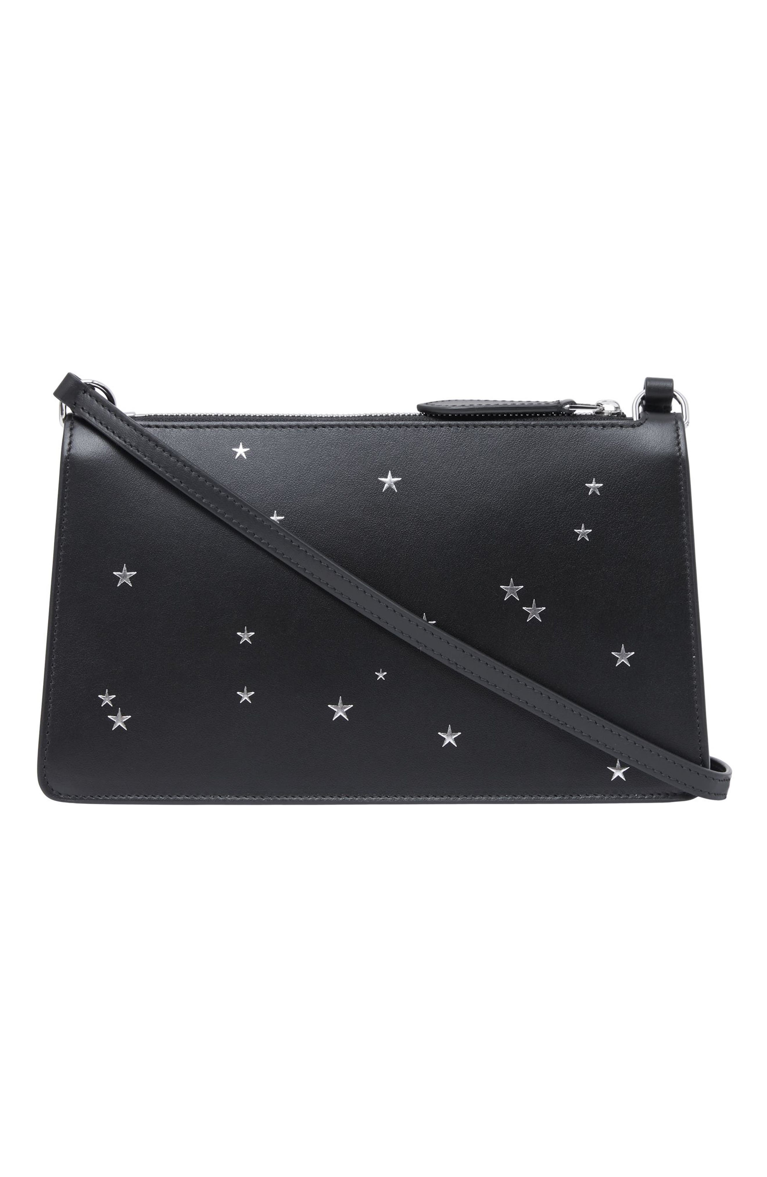 Burberry Star TB Logo Leather Crossbody Bag, Alternate, color, 