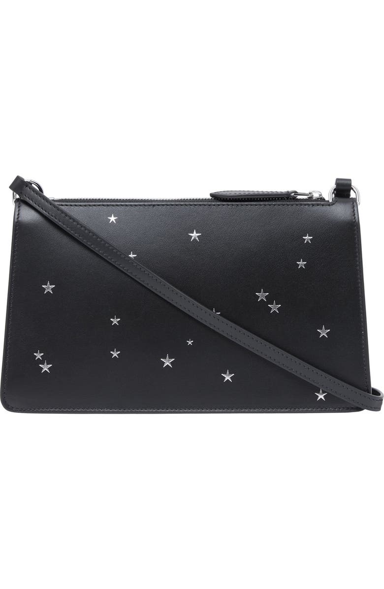 Burberry Star TB Logo Leather Crossbody Bag, Alternate, color,