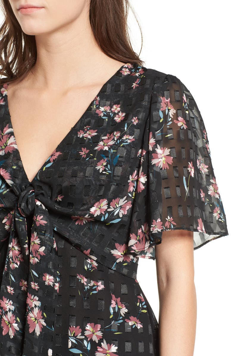 devlin Luisa Tie Front Blouse, Alternate, color,