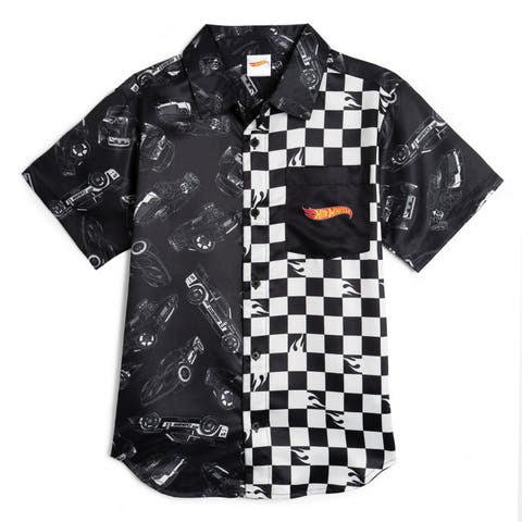 Boys' Racing Button Down Shirt (Toddler, Little Kid & Big Kid)