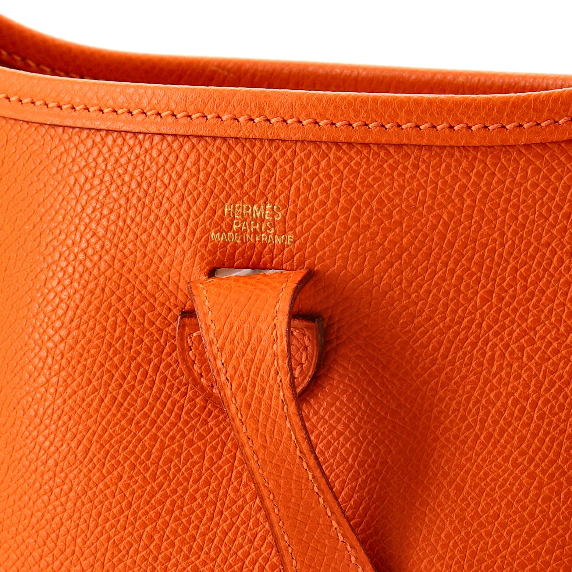 Pre-Owned Hermes Long Strap Evelyne Bag Epsom TPM, Alternate, color, Orange H