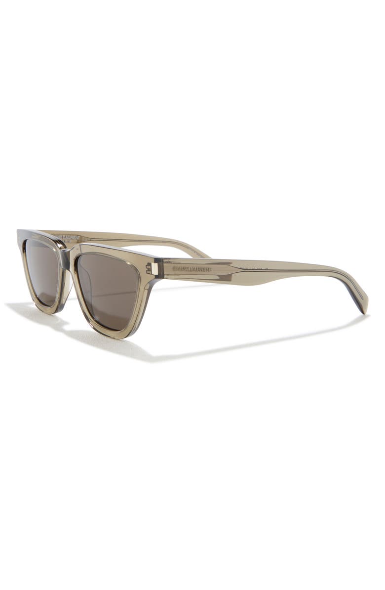 Saint Laurent 53mm Cat Eye Sunglasses, Alternate, color, Brown Brown Grey