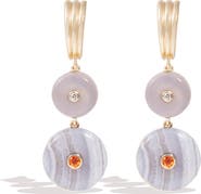 Campbell + Charlotte Evolve Stone Inlay Chandelier Earring