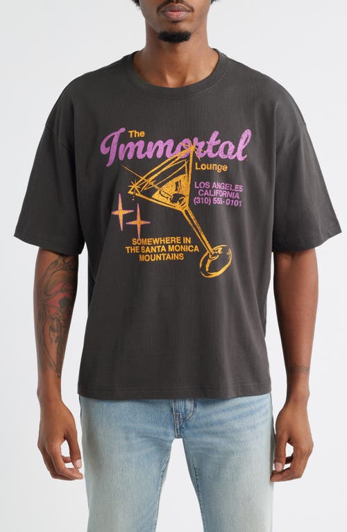 The Forecast Agency Immortal Lounge Crop Cotton Graphic T-Shirt in Pirate Black  product